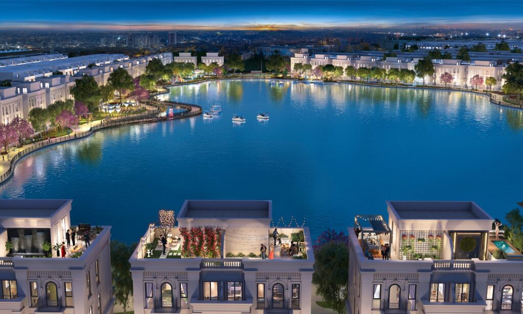 Hồ Thiên Nga nhìn từ trên cao - The Swan Lake - Vinhomes Green City