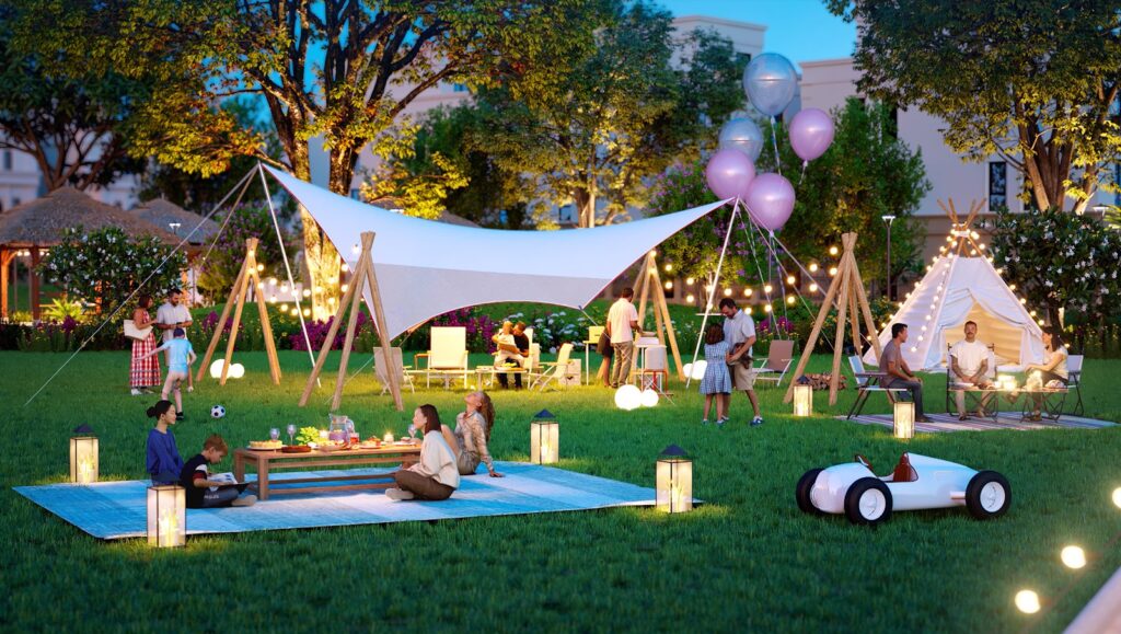 Khu BBQ, cắm trại trong công viên - Vinhomes Green City