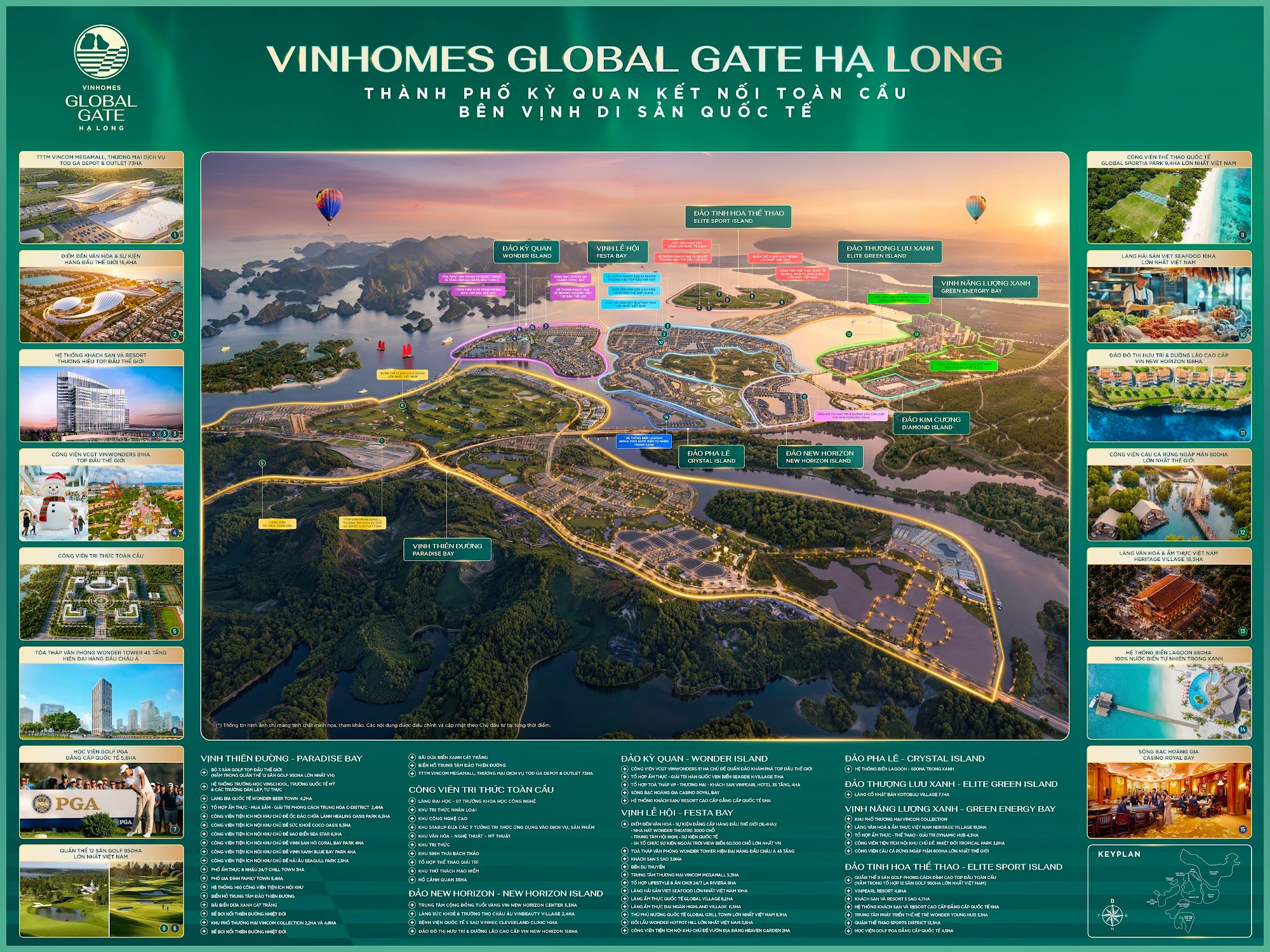 Tổng mặt bằng tiện ích - Vinhomes Global Gate Hạ Long